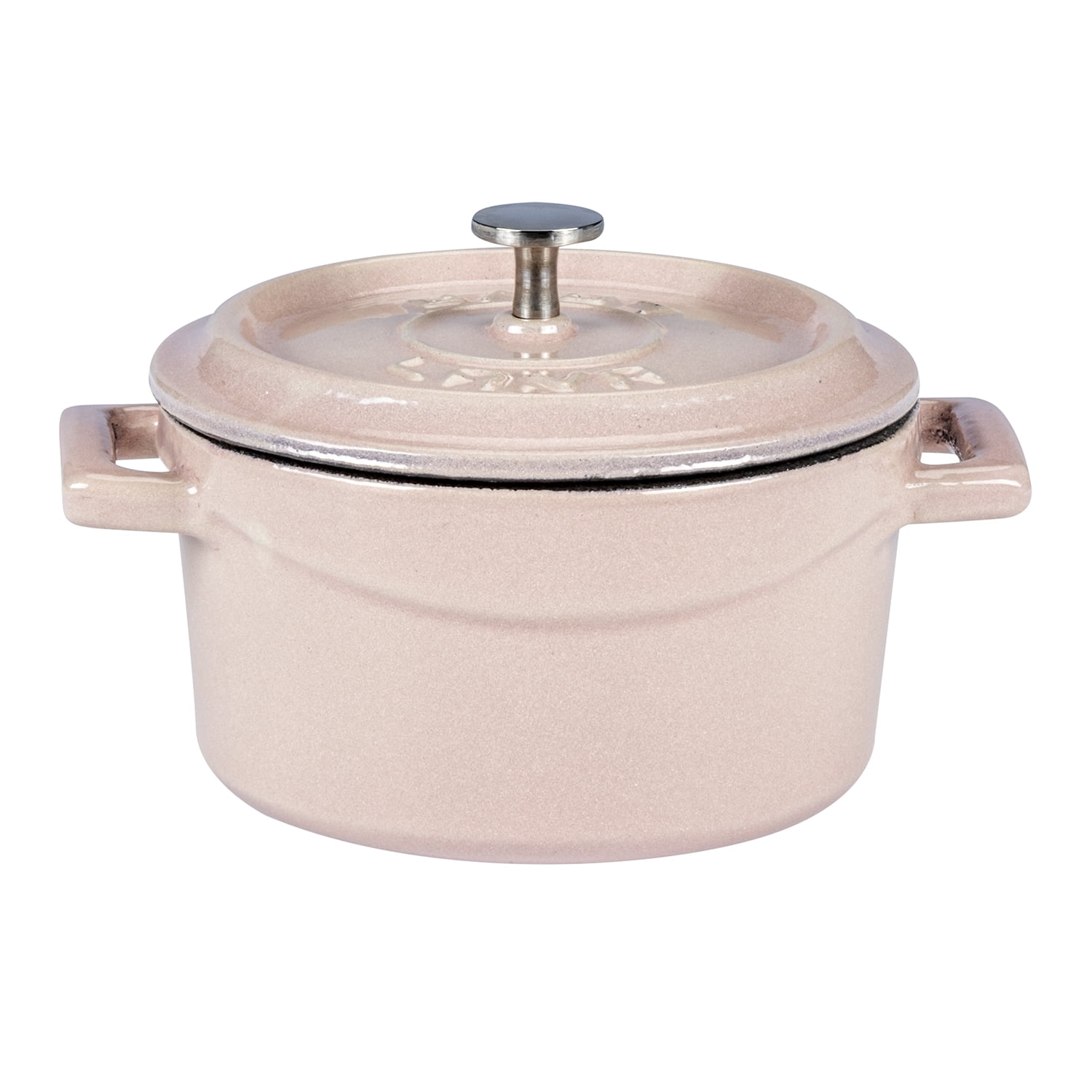 Beautiful 2QT Cast Iron Heart Dutch Oven – Pink Champagne Finish