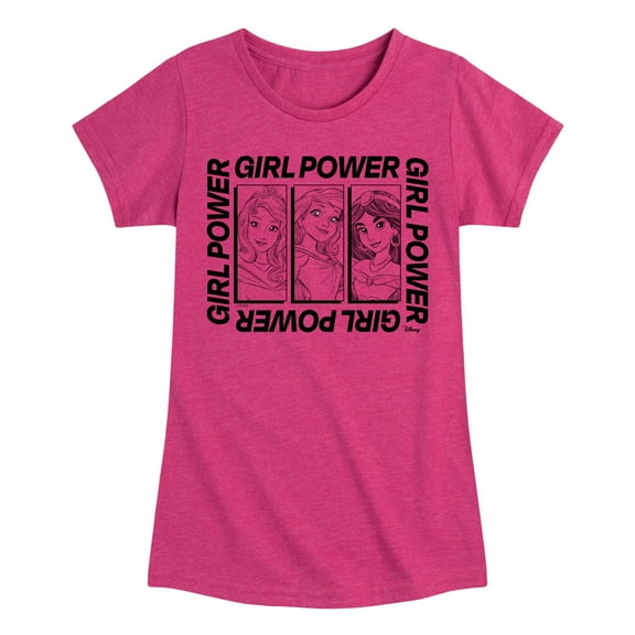 Disney Princess - Girl Power - Toddler & Youth Girls Short Sleeve Graphic T-Shirt