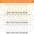 thumbnail image 2 of 60pcs Beading Hoop Earrings for Jewelry Making,Earrings Beading Hoop Round Earring Hoop Earrings Findings Hoops Earring Circle Connectors for DIY Craft,Earring Necklace,Crafts Supplies (35mm,3 Colors), 2 of 5
