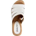 thumbnail image 2 of Rialto Valora White Fashion Slip On Open Toe Wedge Low Heeled Sandals 10, 2 of 4