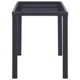 thumbnail image 2 of vidaXL Garden Table Black 123x60x74 cm Poly Rattan, 2 of 4