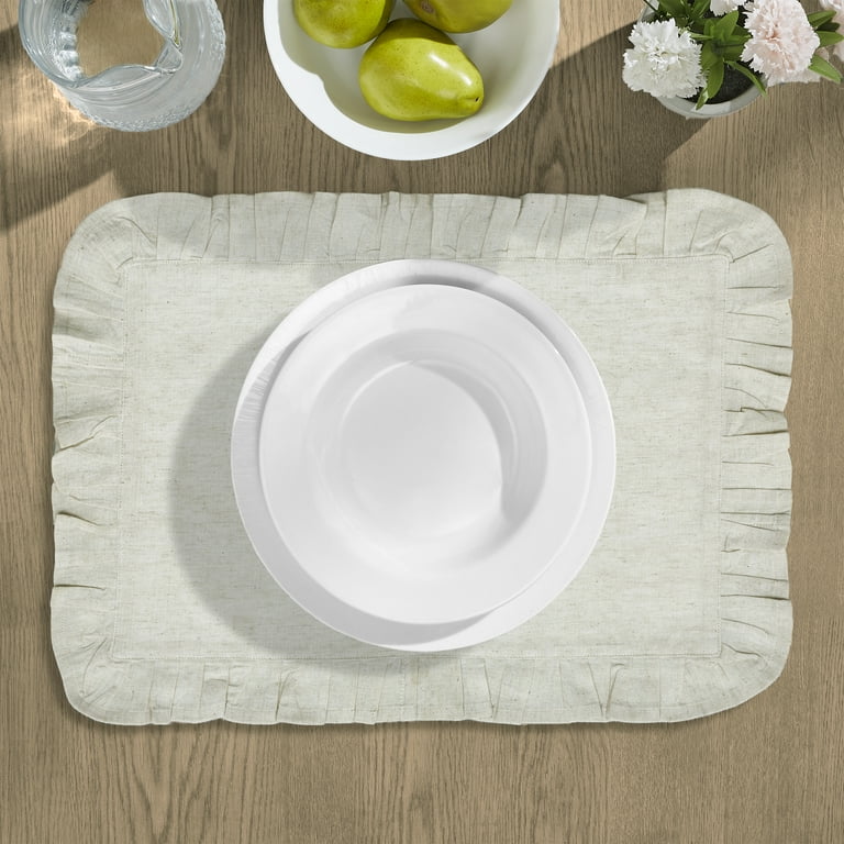 Solid Linen Placemat, Set of 4 - Beige | The Company Store