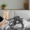 thumbnail image 3 of Sea Monster Soft Flannel Fleece Throw Blanket, Dangerous Character with Curling Tentacles Swimming Irregular Shape, Cozy Plush for Indoor and Outdoor Use, 50" x 70", Dark Grey and White, by Ambesonne, 3 of 5