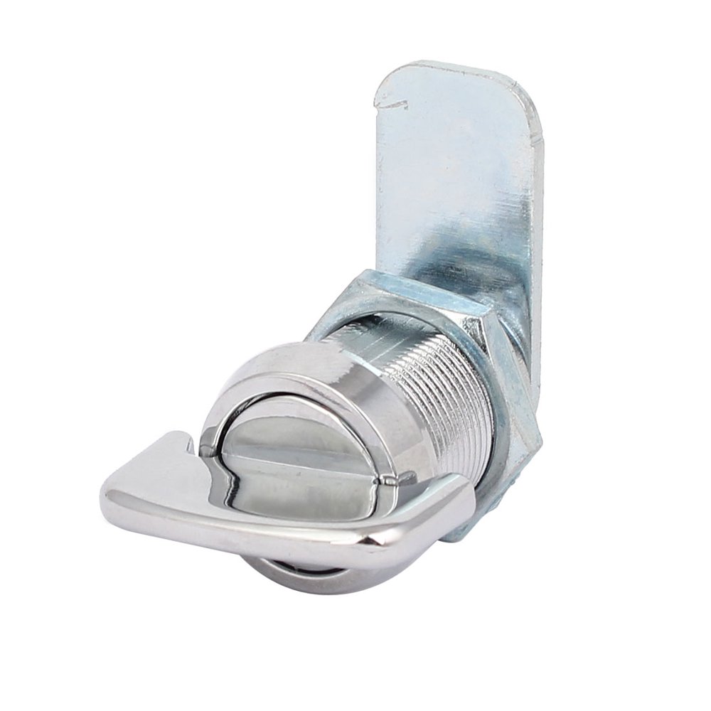Machine 90 Degree Rotating Metal Wing Knob Lock Silver Tone