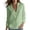 Mint Green, variant on Jaunzuar Linen Tops for Women V Neck Button Solid Color Long Sleeve Shirts Loose Work Casual Tops L