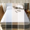 thumbnail image 4 of Linen Fitted Sheet with Stone Washed es Deep Pocket French Flax Solid Color Soft Breathable Bedding (Queen Linen), 4 of 8
