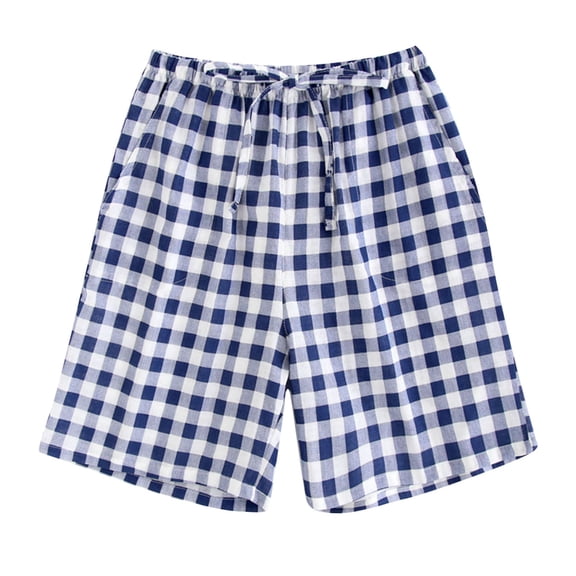 JTieacloth Men's Sleep Tops Shorts Thin Pajamas Men's Pants Casual Home Pants Blue