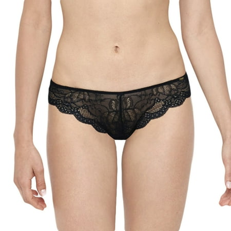 

BeMe NYC Women s Rough & Tumble Lace Front Thong Medium Pitch Black