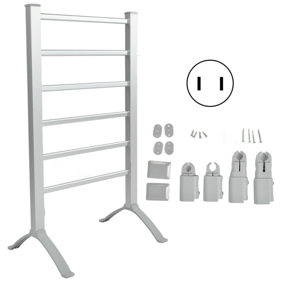 Electric Heating Towel Warmer Rack 100W Aluminum Alloy Drying Shelf IPX4 Waterproof for Home UseUS Plug 110V