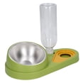thumbnail image 4 of Cat Bowls,Water And Food Bowls Cat,Automatic Cat Water Dispenser Cat Food Dispenser Pet Bowls Set,Cat Water Food Bowl Automatic Water Filling 16 Degree Tilt Stainless Steel Double Pet [green], 4 of 9