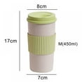 thumbnail image 2 of Rice Husk Fibre, BPA-Free, Double Wall Insulation Reusable Coffee Cups, On-The-Go Travel Mug, Screw Tight Lid, Textured Grip, Ultra Lightweight, 2 of 5