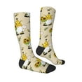 thumbnail image 4 of Lsque Gnomes Bees And Sunflowers Printed Crew Socks Men's Women's LightWeight Thin Casual Calf Socks ,Knee High Socks,Cotton Socks, 4 of 9