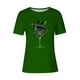 thumbnail image 2 of Mujeres Manga Corta de Verano Tops Impreso Sudadera Casual, Cuello Redondo Blusa Ligera para la Primavera Y el Verano, 2 of 4
