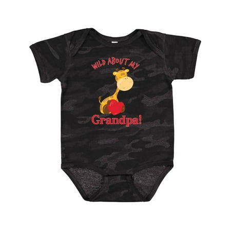 

Inktastic Wild About My Grandpa Gift Baby Boy or Baby Girl Bodysuit