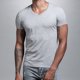 thumbnail image 4 of Camisetas de manga corta de algodón de primera calidad con cuello en V para hombre - Poliéster/spandex - Tallas S-XXL, estilo informal/moda, 4 of 4