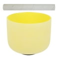 thumbnail image 2 of 8inch Note B Frosted Quartz Crystal Singing Bowl Meditation Musical Instrument BowlYellow, 2 of 14