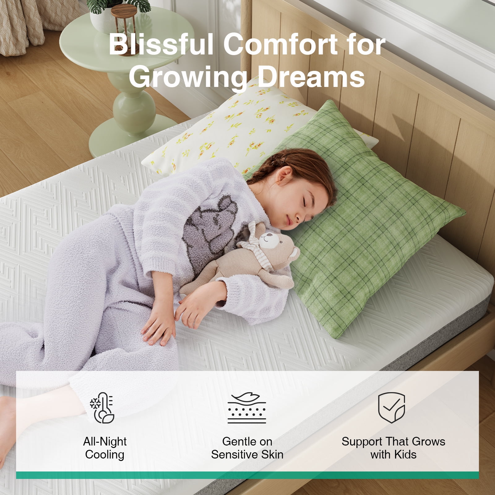 Novilla Twin XL Mattress 6 Inch, Gel Memory Foam Mattress Twin XL in a Box for Pressure Relief & Body Support & Cooling Sensation, CertiPUR-US Certified Safe Foams