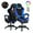 Black & Blue, variant on Zksm Gaming Chair, Computer Chair with Bluetooth Speakers,RGB Lights,Footrest and Lumbar Support, Height Adjustable Video Game Chair Office Desk Chair, Black & Red