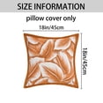 thumbnail image 6 of Unique Bargains Pack of 2 Leaf Pattern Chenille Throw Pillow Covers Orange, 6 of 6