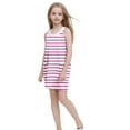 thumbnail image 3 of AUNVITO Girls Backless Sleeveless Stripped Strappy Dress with Pockets, 3 of 5