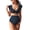 Navy, variant on Ruffled V Neck Bikini Sets for Maternity Tie Back Two Piece Bath Suit Pregnancy Swimsuit