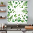 thumbnail image 4 of Green Botanical Sheer Curtains 96 Inches Long, Spring Ivy Ferns Leaves Plants Light Filering Curtains, Privacy Drapes Simi Floor to Veiling Curtain for Living Room Bedroom Large Window Treatment, 4 of 7