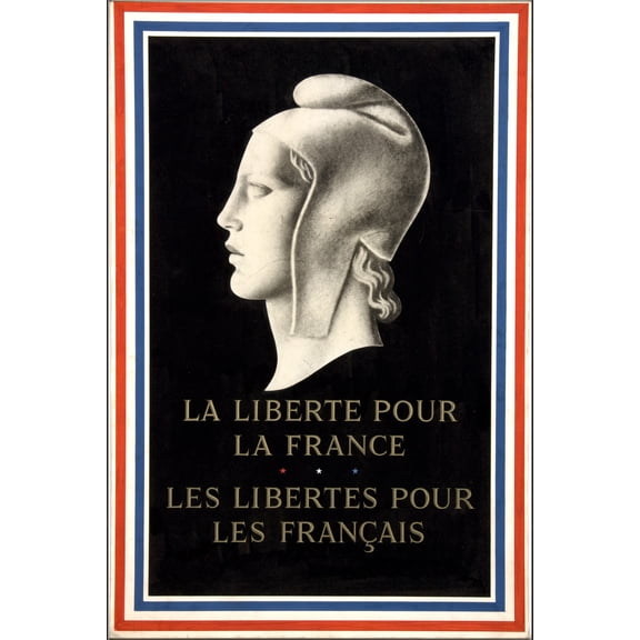 24"x36" Gallery Poster, INF3 350 Unity of Strength La liberte pour la France