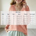 thumbnail image 2 of Cethrio Girls Cardigan Sweaters Size 10-12, Fall Winter V Neck Long Sleeve Button Down Knitted Cardigans Pink, 2 of 4