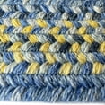 Capel Rugs American Heritage Braided Area Rug 36" Round Blue & Yellow