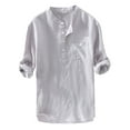 thumbnail image 1 of Mens Shirts Button Down Spring Summer Solid Color Lapel Large Size Holiday Short Sleeved Green Men Fall Clothes size XXXXXL, 1 of 6