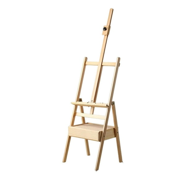 GUOOL Chevalet Croquis Français en Bois de Qualité Supérieure avec Tiroir Fournitures d'Art Chevalet d'Art Présentoir Beige