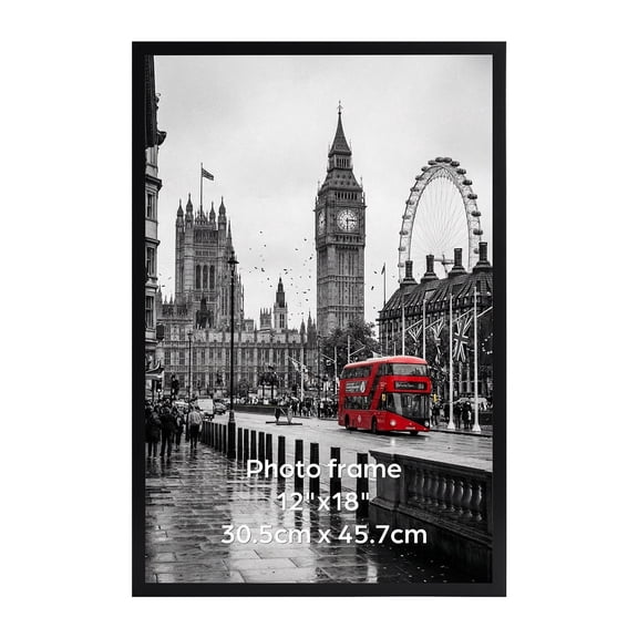 1 Pack 12x18 Poster Frame, Black Gallery Picture Frame for Wall Decoration