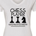 thumbnail image 4 of Inktastic Chess Player Game Gifts Women's V-Neck T-Shirt, 4 of 5