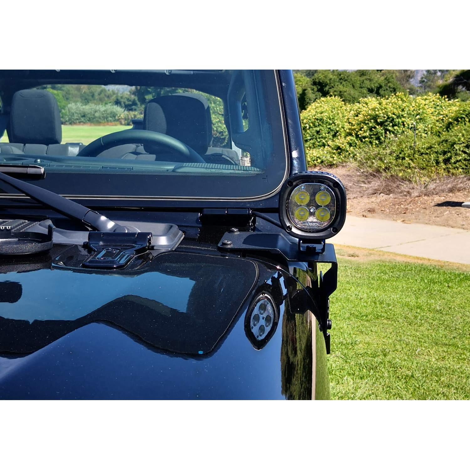 Set of Full Metal A-Pillar Mounting Brackets For Off-Road LED Pod Lights, Auxiliary Driving/Running Lamps For Jeep 2018-up Wrangler JL