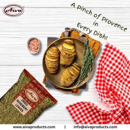 Aiva Whole Dried Rosemary leaves | Culinary Gourmet Herb | Rosmarinus Officinalis Dried Romero Sprigs | 14 oz (Pack of 10)