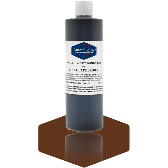 AmeriColor, Soft Gel Paste Food Color, Chocolate Brown 13.5 oz