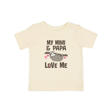 

Inktastic My Mimi and Papa Love Me Sloth Gift Baby Girl T-Shirt