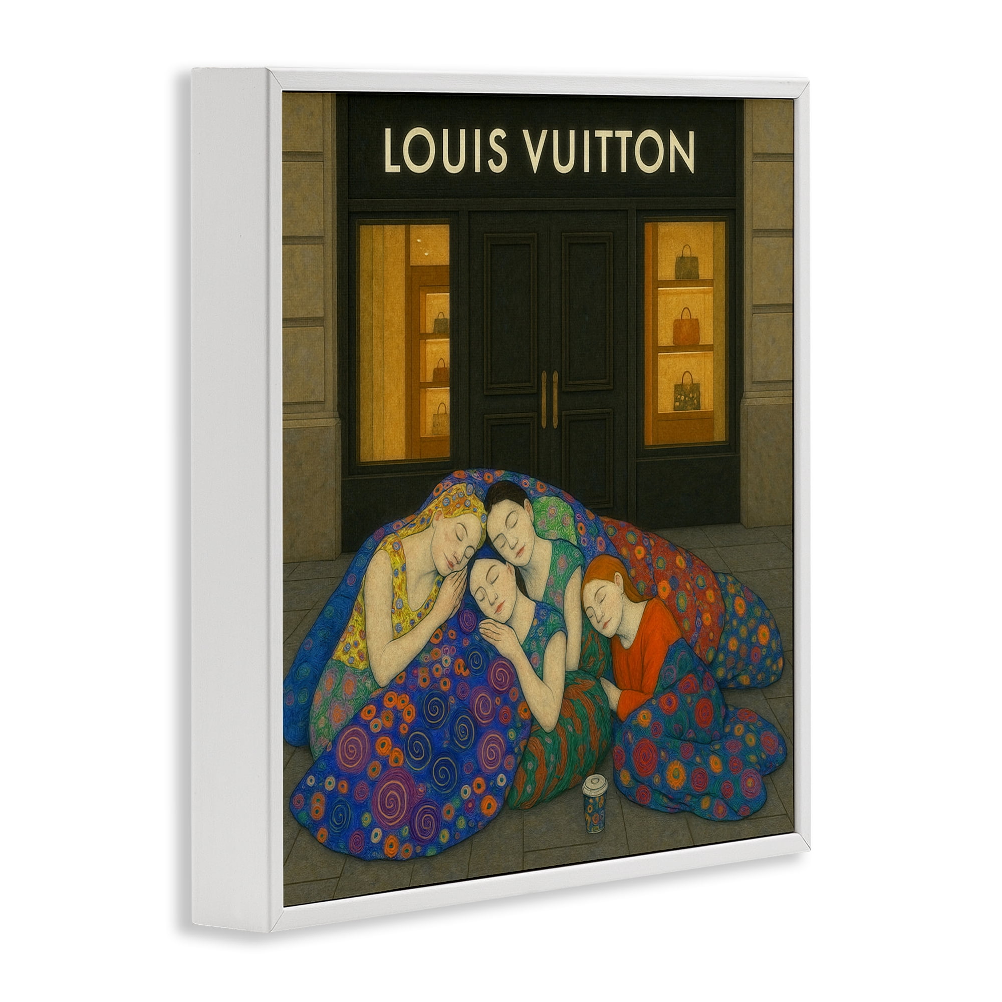 Stupell Industries Iconic Style Fashion Shop White Framed Giclee Art, design by Grotto Studios