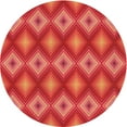 thumbnail image 1 of Ahgly Company Tapis d'Intérieur Lavables en Machine, Ronds, Transitionnels, Orange Vif, Ronds de 3', 1 of 7