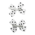 thumbnail image 5 of Unique Bargains 1 Pair Duckbill Clip Halloween Double Bow Pattern Hair Clip for Women Black White, 5 of 5