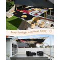 thumbnail image 5 of Sun Shade Sail 8'x10' Daisy Gnome Rectangle Sun Shade Sails Canopy Waterproof Flower Spring Floral Black Outdoor Sunshades Sand UV Block Cover Shades Cloth for Patio Backyard Garden Deck Porch Lawn, 5 of 9