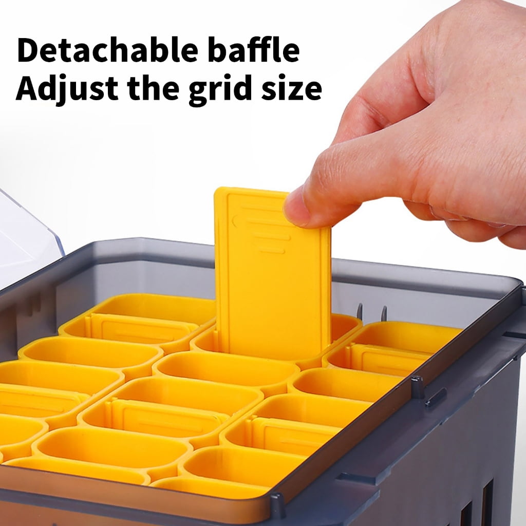 Aurgiarme Wood Shrimp Fishing Baits Storage Box Thickened Hard Squid Hook Tackle Lure Organizers Light Weights Fishing Tackle Box