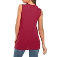 thumbnail image 5 of Sngxgn Women Sleeveless Tank Tops Tops Summer Casual Blouse V Neck Solid Color Vest Shirt Tops for(,L), 5 of 7