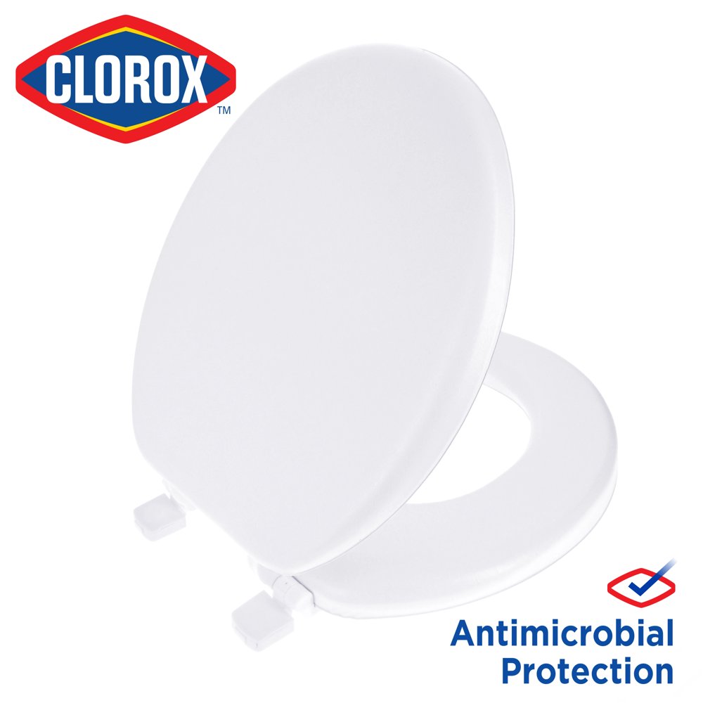 Clorox Antimicrobial Round Soft Cushioned Toilet Seat