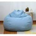 thumbnail image 2 of The color is as shown in the main picture 100*120cm Lazy Classic Bean Bag Chair Sofa Covers without Filler Linen Cloth Lounger Seat Bean Bag Pouf Puff Couch Tatami Living Room, 2 of 5