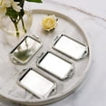 thumbnail image 4 of BalsaCircle 12 Silver 4" Metallic Mini Rectangle Trays Favor Holders, 4 of 8