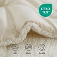 thumbnail image 4 of Videri Home Flannel Sherpa Comforter Set All Season Hollow Fiber Fill (Ivory, King), 4 of 7