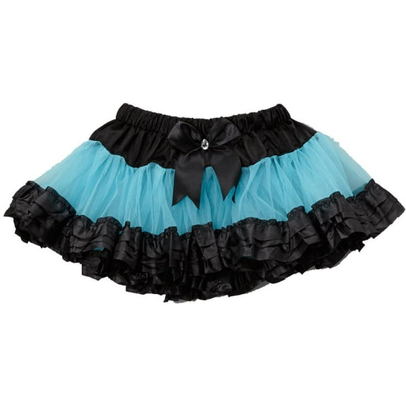 Wenchoice Blue & Black Bow Pettiskirt Girl's M(2T-3T)