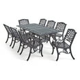 thumbnail image 4 of Kinley Outdoor 64 Inch to 81 Inch 9 Piece Cast Aluminum Dining Set with Expandable Table, Shiny Copper, 4 of 9