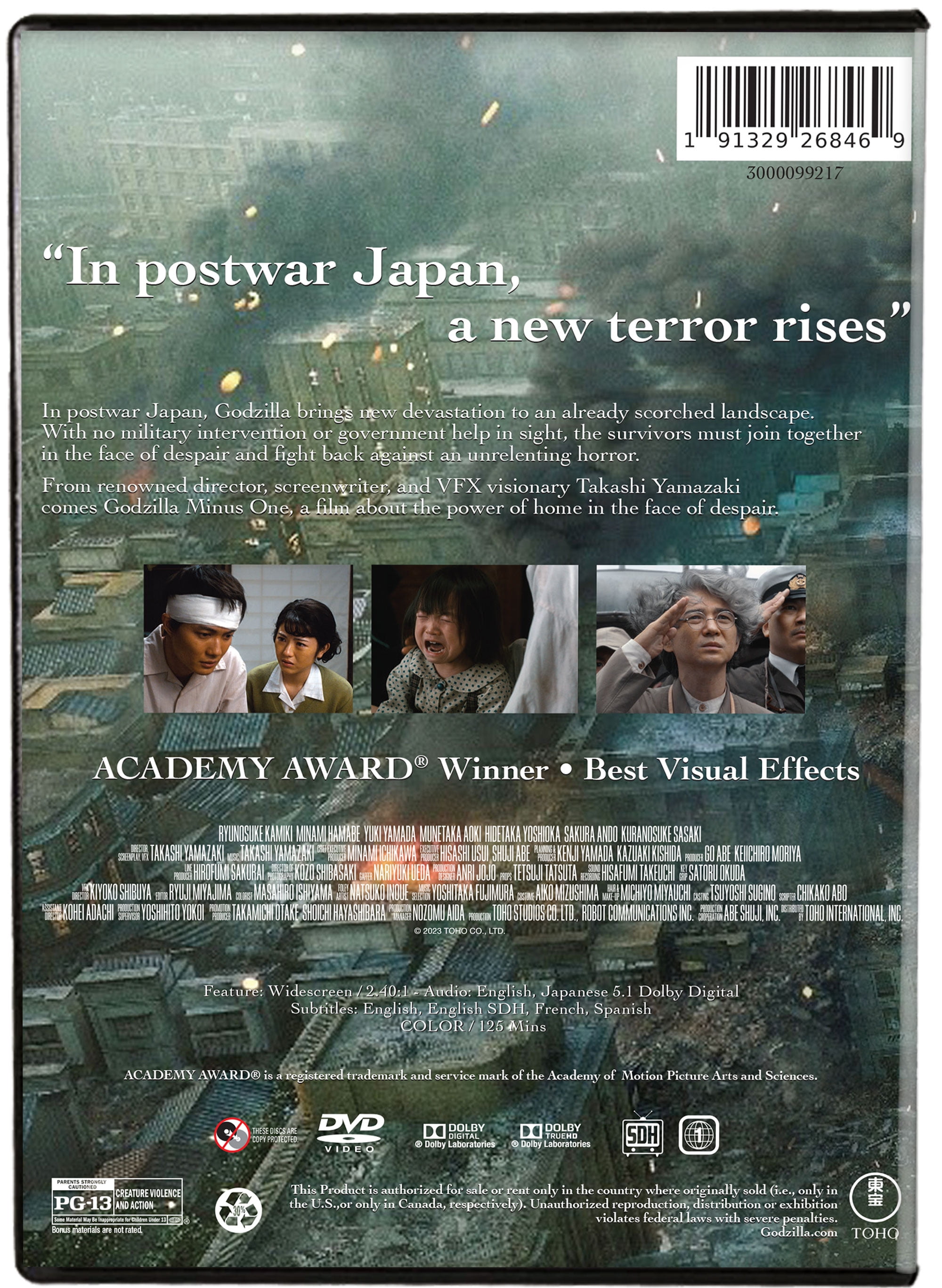 Godzilla Minus One DVD, Post-war Japan Monster Crisis, Action